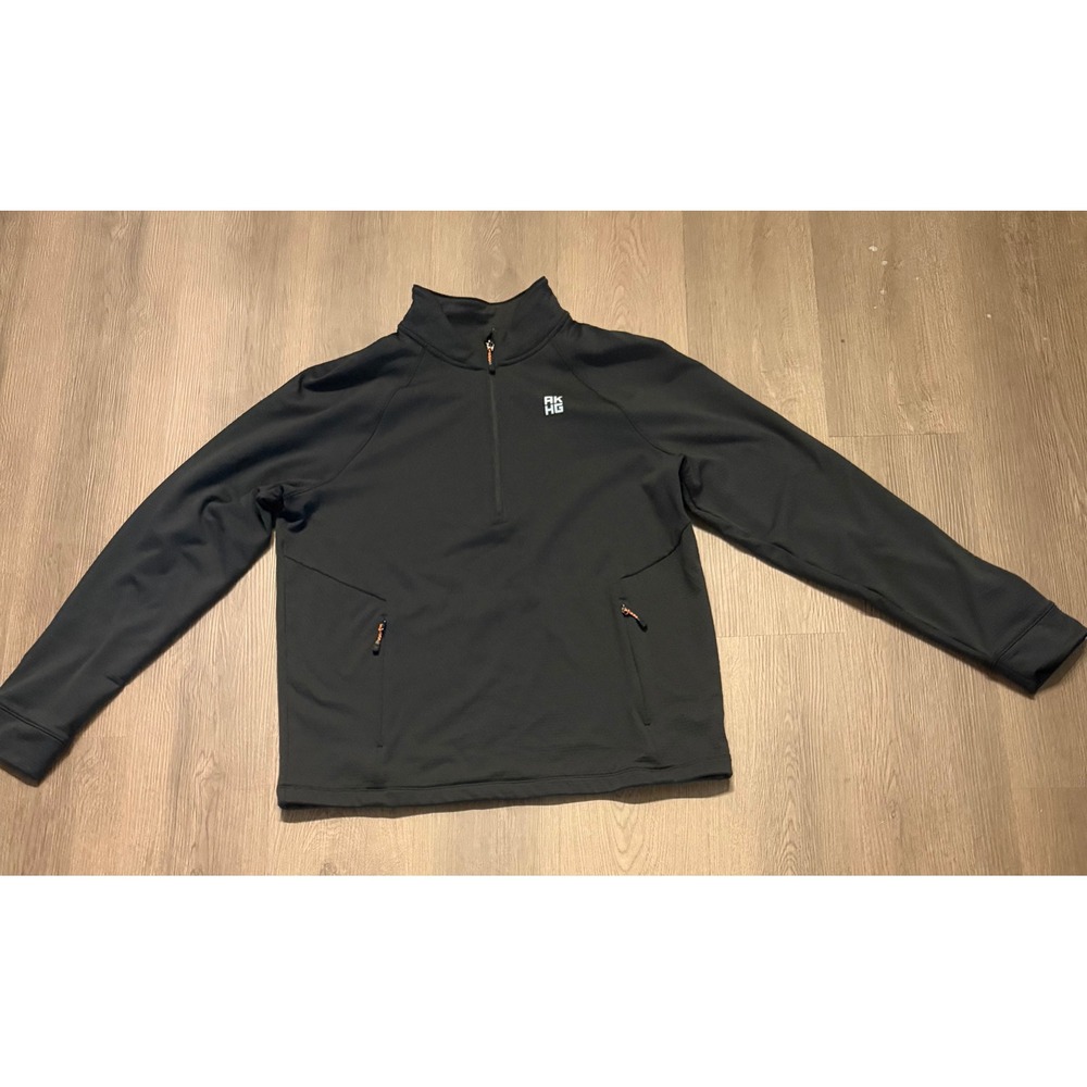 Alaskan Hardgear Duluth Trading Co Mens Black Quarter Zip Pullover Jacket Medium